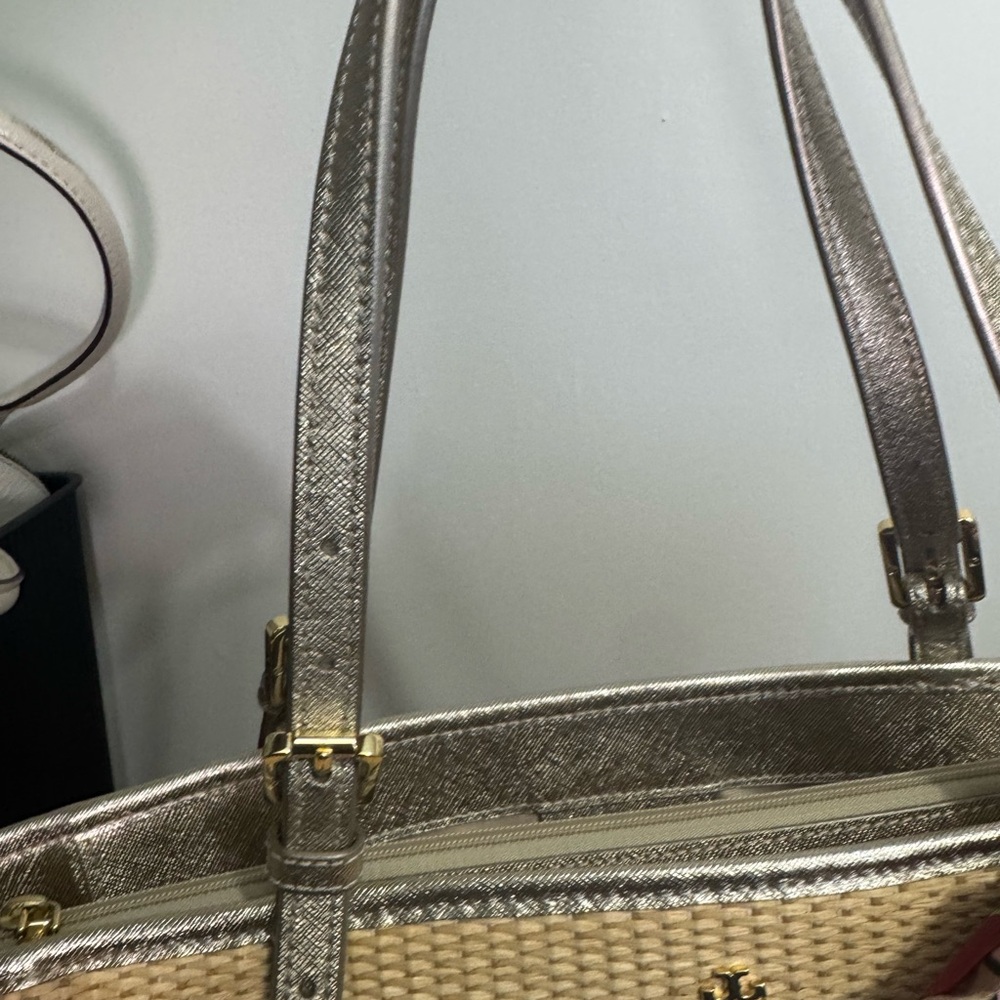Tory Burch Raffia York Natural Straw Tote - Picture 8 of 13